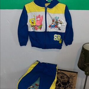 SpongeBob Squarepants Kids Matching Set - Blue and Yellow